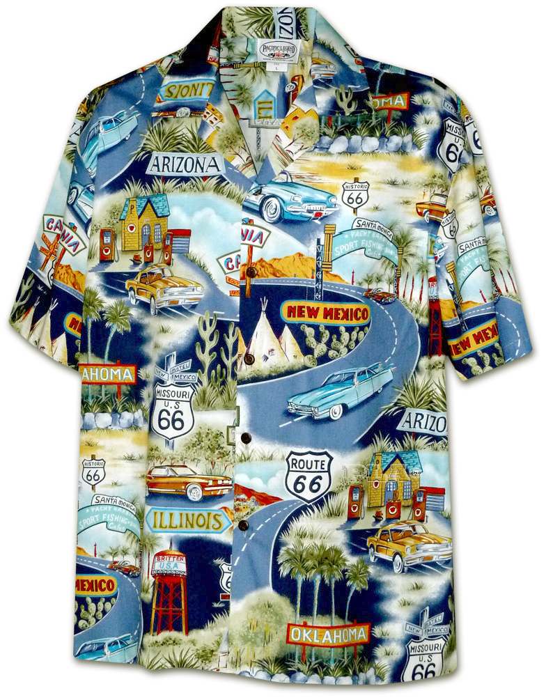 Chemise hawaienne Route 66