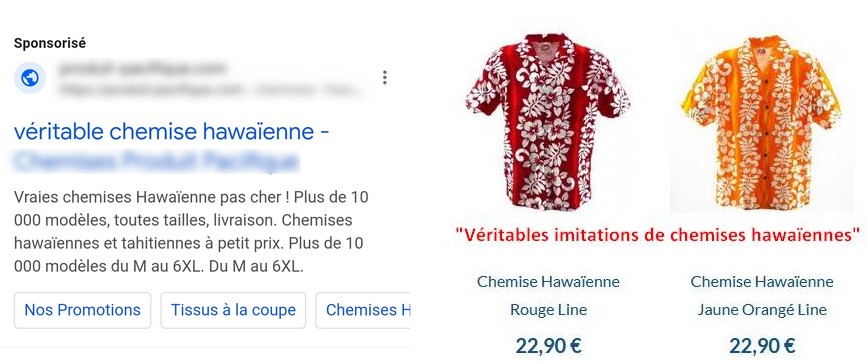 Fausse chemise hawaienne