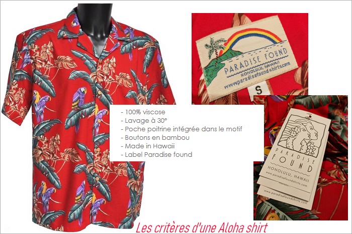 La véritable aloha shirt